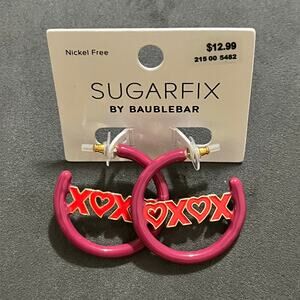 New SugarFix by BaubleBar XOXO Tube Hoop Earrings